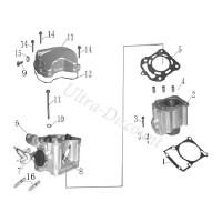 Bullone di fissaggio per coperchio testata per quad