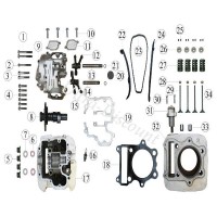 Testata completa per Quad Shineray 300STE - 300ST-4E (Alu)