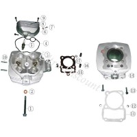 Bullone per coperchio testata per Quad Shineray 200cc 