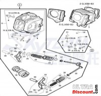 Valvola di scarico per motore 50cc per Ricambi PBR Skyteam