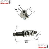 Braccio oscillante Tuning in alluminio monoblocco per Monkey-Gorilla