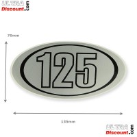 Adesivo 125cc per Skymini (grigio-nero) Bilder 1