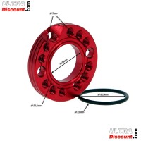 Adattatore Pipa di immissione per PBR 110 - 125cc (Rosso, 28mm)