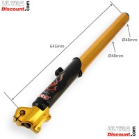 Steli forcella di Alta Qualità 600mm, asse di 12mm - Oro