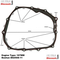Guarnizione di carter destra quad Bashan BS250S-11 (167MM) Bilder 1