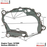 Kit di guarnizioni per Quad Bashan 250cc (BS250S-11)