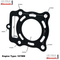 Guarnizione testata per motore Quad Bashan 250cc (BS2500S-11) Bilder 1
