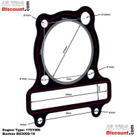 Guarnizione testata per motore Quad Bashan 300cc (BS300S-18) Bilder 1