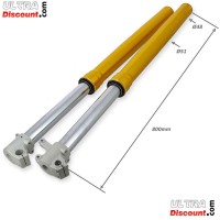 Steli forcella di Alte Qualità 800mm, regolazione doppio, asse di 12/20mm - Oro Bilder 2
