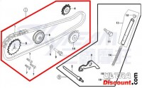 Kit catena di distribuzione 125cc per Dax Skyteam Bilder 1
