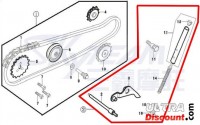 Kit tensioner de catena di distribuzione 125cc per Trex Skyteam