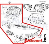 Testata completa 50cc per Trex Skyteam