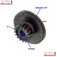 Doppio pignone per motorino di avviamento per Shineray 200STIIE-STIIE-B (16 denti) Bilder 1