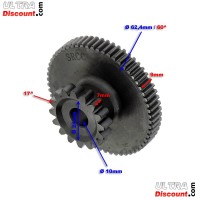 Doppio pignone per motorino di avviamento per Pit Bike 200cc - 250cc (16 denti)