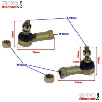 Braccetto sterzo con testine snodate per Quad Shineray 250ST-5