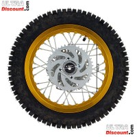 Ruota posteriore 12'' completa per Pit Bike AGB27 (oro, tacchetti da 12 mm) Bilder 2