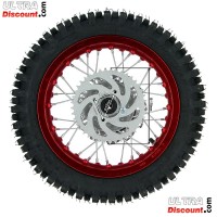Ruota posteriore 12'' completa per Pit Bike AGB27 (rossa, tacchetti da 12 mm) Bilder 2