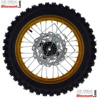 Ruota posteriore 14'' completa per Pit Bike AGB30 (oro)