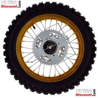 Ruota posteriore 14'' completa per Pit Bike AGB30 (oro)