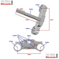 Testa della forcella con Placca Superiore per Dirt Bike (Tipo 2)