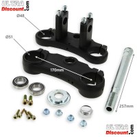 Testa forcella completa 48x51x170 per Pit Bike - NERO Bilder 1