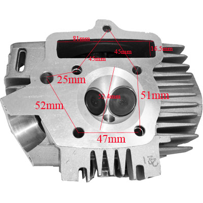Testata per Pit Bike 125cc 1P52FMI 52.4mm + coperchio (Loncin) Bilder 1