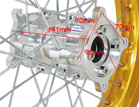 Cerchio posteriore 14'' per Pit Bike di Alta Gamma Bilder 1