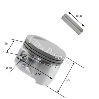 Kit pistone per Quad Shineray 300cc ST-5E (172FMN) Bilder 1
