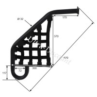 Poggiapiede sinistro per Quad Shineray 250cc ST-9E