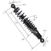 Ammortizzatore posteriore per Quad Shineray 200 cc (330mm) Bilder 1