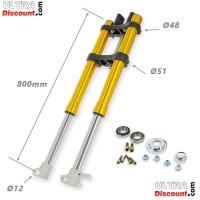 Forcella completa per Pit Bike Alta Gamma (per asse di 12mm, 845 mm) Bilder 1