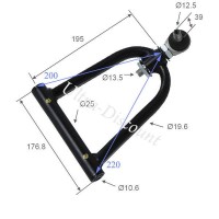 Braccio sospensione superiore destro per Quad Bashan 200cc (BS200S-3)