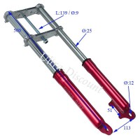 Forcella per mini moto Supermotard rosso Bilder 1