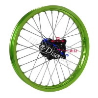 Cerchio anteriore per Pit Bike 14'' (tipo 2, verde)
