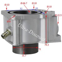 Cilindro per Quad Shineray 250 cc ST-9E (tipo 2) Bilder 1