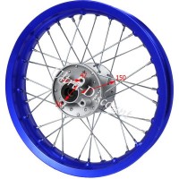 Cerchio posteriore per Pit Bike 14'' (tipo 1, blu)