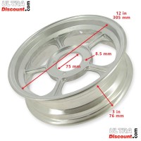 Cerchio Alluminio per Monkey - Gorilla 50cc-125cc (3.50x10) type1 Bilder 1