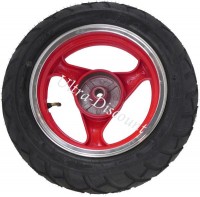 Ruota posteriore completa per Scooter Jonway (rosso) Bilder 1