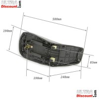 Sella nera per quad big foot 110cc, 125cc, elettrico Bilder 1
