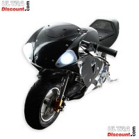 Pocket Bike 49cc nero con ottica frontale Bilder 2