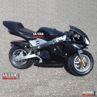 Pocket Bike 49cc nero con ottica frontale