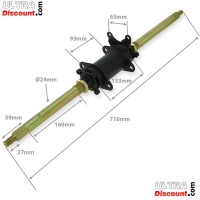 Assale posteriore Ø24 per Quad 110cc Bigfoot (710mm) Bilder 1
