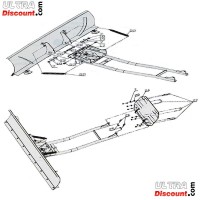 Lama da neve in acciaio da 120 cm x 38 cm per Bashan 200cc BS200S3