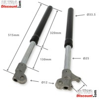 tubi della forcella rovesciati per mini moto cross nero Bilder 1