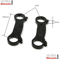 Coppia di teste forcella per mini Dirt Nitro 34mm Nero