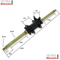 Assale posteriore Ø24 per Quad 110cc Bigfoot (650mm)