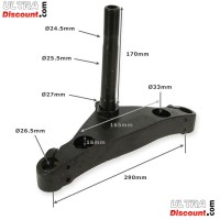 Testa forcella inferiore 170mm per Scooter Citycoco Bilder 1