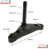 Testa forcella inferiore 170mm per Scooter Citycoco