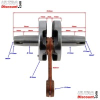 Albero motore Racing per mini quad (asse 12 mm)