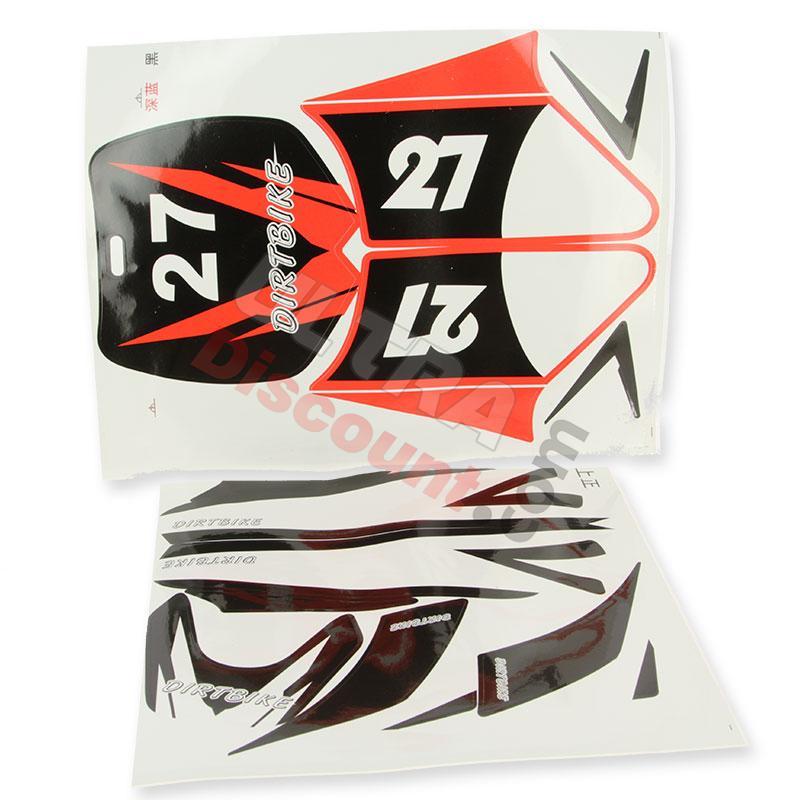 Kit decorazioni per Mini cross(rossi), Ricambi Mini moto cross